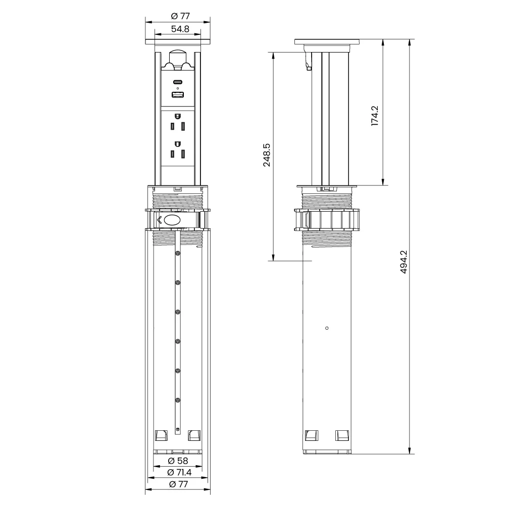 Multicontacto_TA_60_2_sockets_2_puertos_USB_A_C_Color_NEGRO_PLATA._7.webp