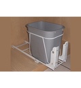 BOTE BASURERO EXTRAÍBLE SMART DE PVC, PARA GABINETE DE 300 MM, COLOR GRIS.