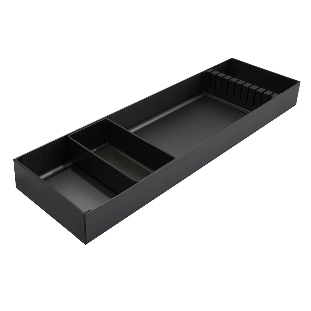 [mag:19030] CUCHILLERO REVEAL SENCILLO CON CAJA DE ORGANIZACIÓN, DE 472MM X 150MM, ACABADO ALUMINIO ANODIZADO ANTRACITA
