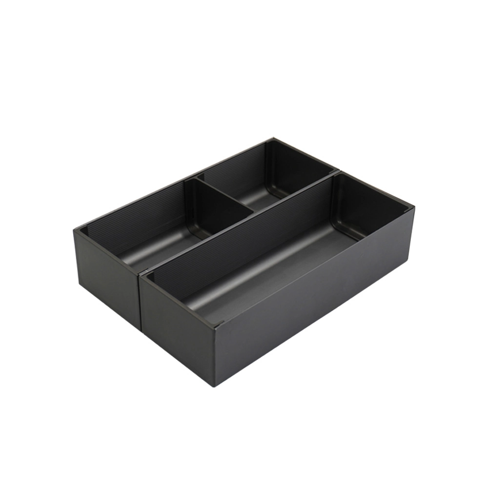 [mag:19031] CAJA ORGANIZADORA REVEAL DOBLE CON 3 DIVISIONES, 200MM X 150MM, ACABADO ALUMINIO ANODIZADO ANTRACITA