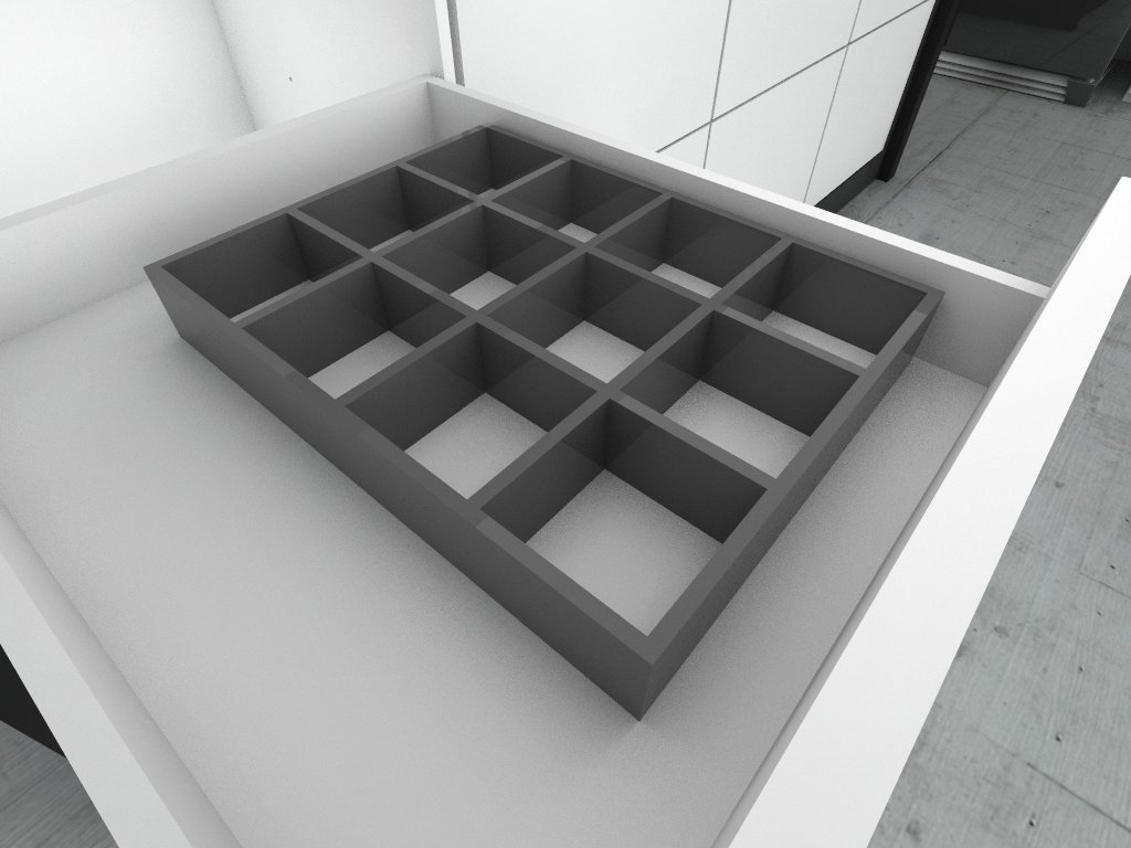 [mag:13792] ORGANIZACIÓN LABRYS PARA DE 12 DIVISIONES, MED. 276 X 365 X 51 MM, ACABADO STARTDUST