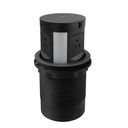 MULTICONTACTO DE TORRE TA 120, 4 SOCKETS, 2 PUERTOS USB A, 2 PUERTOS DE CONEXIÓN CAT 6 Y CARGADOR POR INDUCCIÓN, COLOR NEGRO