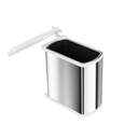 BOTE BASURERO UNO HAILO DE 18 L PARA GABINETE DE 450 MM, INOX/BLANCO