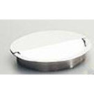TAPA PARA ARO BASURERO Ø6 PULGUDAS, INOX PULIDO.