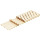 CUCHILLERO LINIQ, PARA ORGANIZACIÓN DE CAJONES DE COCINA, ENCINO BLANCO