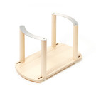 [321.301] PORTA PLATOS LINIQ PARA ORGANIZACIÓN DE CAJONES DE COCINA, ACABADO ENCINO BLANCO