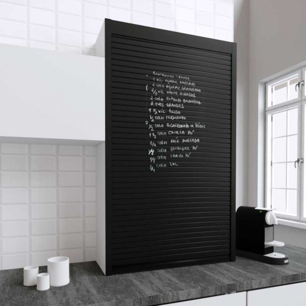 [325.157] Z SMARTLIFT: PERSIANA TIPO PIZARRÓN, COLOR NEGRO (Negro / 600 mm / 1500 mm)
