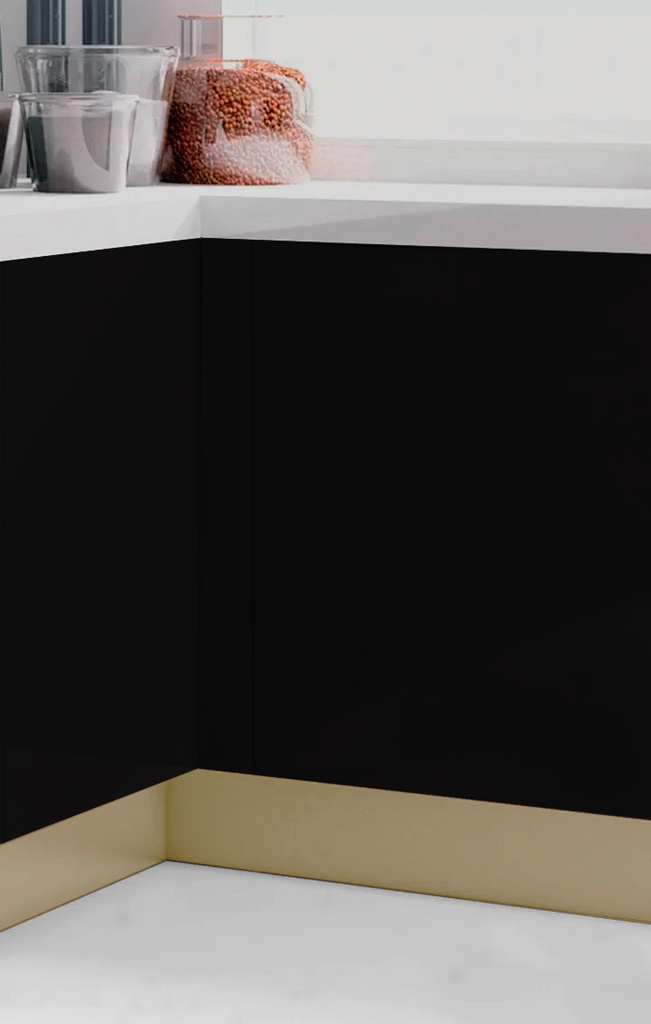 [mag:17625] ZOCLO FUTURE PARA GABINETES DE COCINA, ACABADO ORO PULIDO