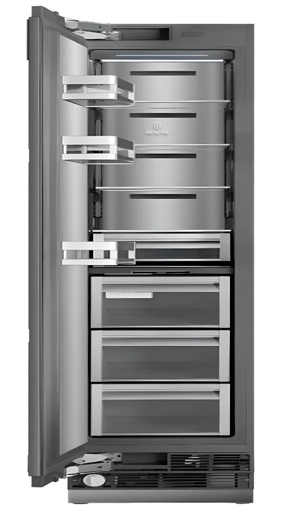 TODO CONGELADOR BENESSI 30" PANELABLE CON FABRICADOR DE HIELO INTERIOR