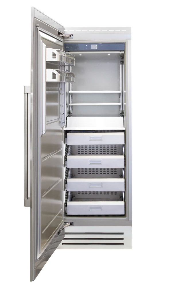 CONGELADOR COLUMNA BENESSI 30" ACERO INOXIDABLE PANEL IZQUIERDO