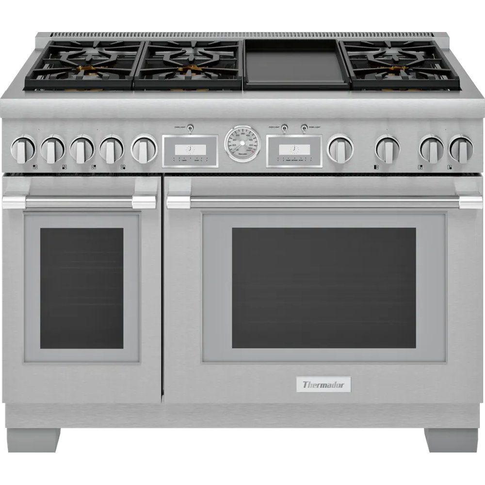 ESTUFA A GAS THERMADOR PRO-GRAND 48 PULGADAS 6 QUEMADORES PLANCHA