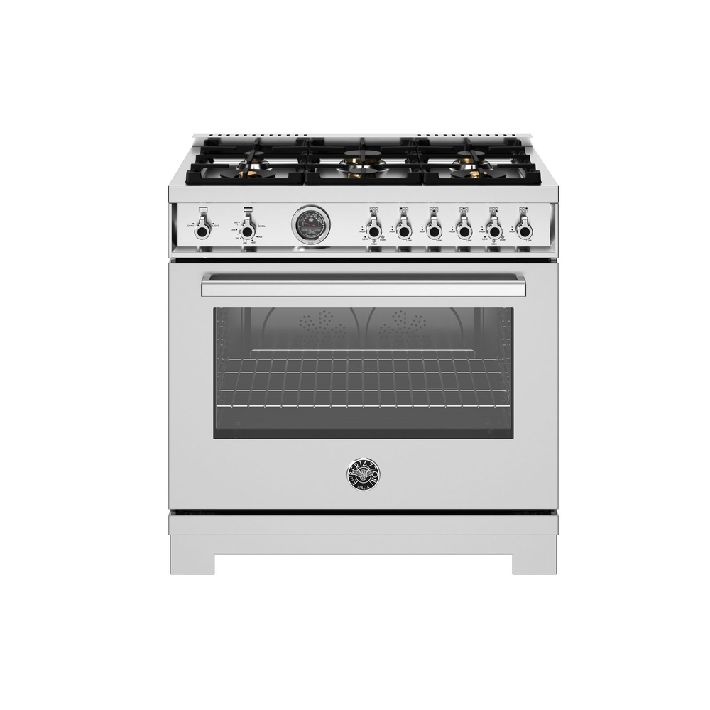 ESTUFA BERTAZZONI PROFESIONAL 36 PULGADAS 6 QUEMADORES LATÓN GAS LP