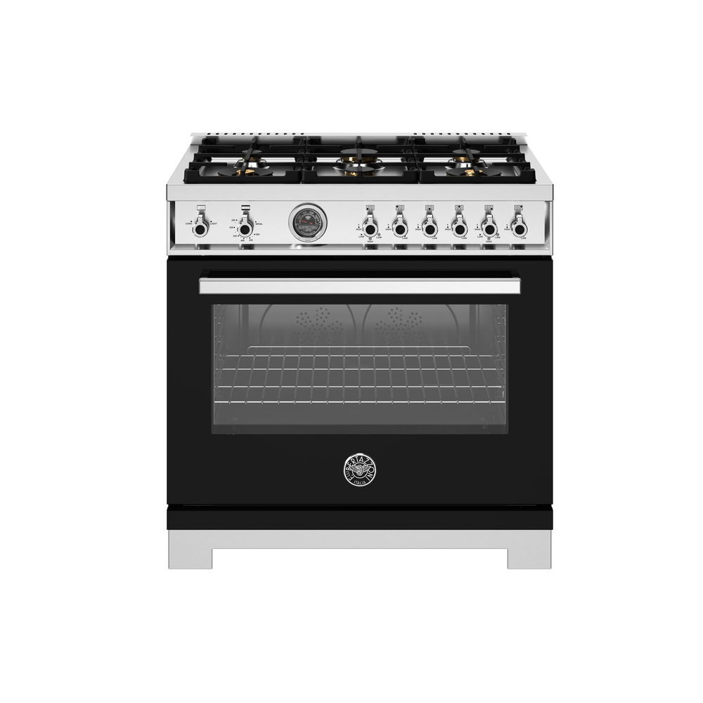 [PRO366BCFGMNET] ESTUFA PROFESIONAL 36 PULGADAS GAS 6 QUEMADORES LATÓN BERTAZZONI
