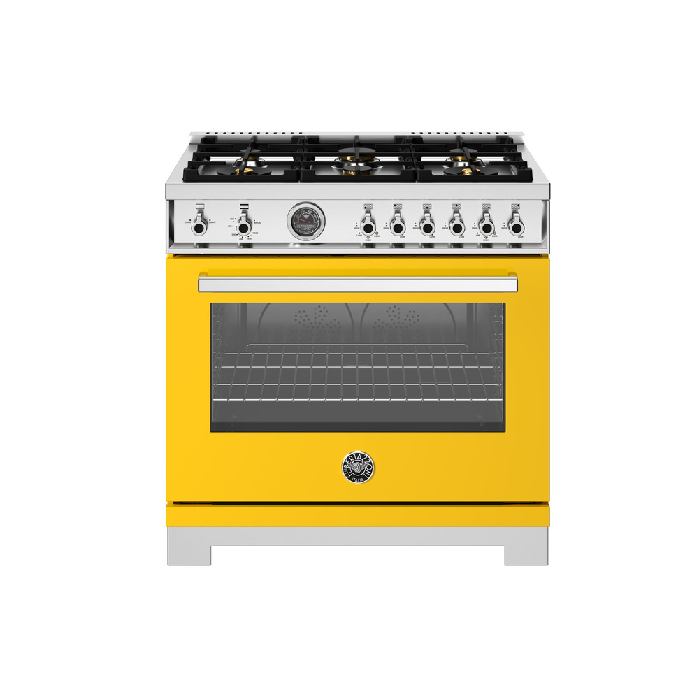 [PRO366BCFGMGIT] ESTUFA PROFESIONAL DE 36" CON HORNO A GAS Y 6 QUEMADORES DE LATÓN