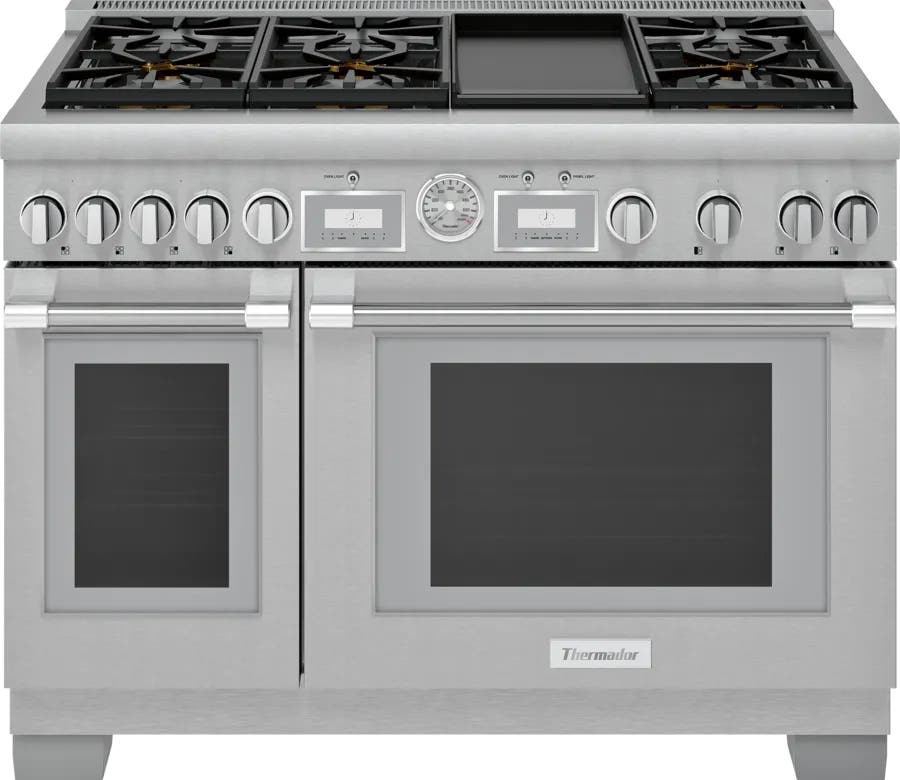 ESTUFA A GAS THERMADOR PRO-GRAND 48 PULGADAS 6 QUEMADORES PLANCHA
