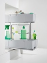EXTRAÍBLE CLEANINGAGENT PARA GABINETE INFERIOR, PARA ORGANIZACIÓN DE PRODUCTOS DE LIMPIEZA, ACABADO GRIS
