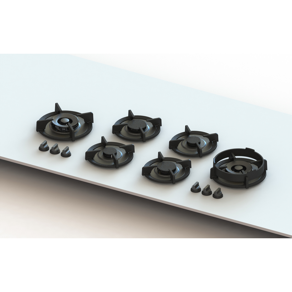 [71.01.04.124] PARRILLA PROFESIONAL FOESSA 6 QUEMADORES GAS NATURAL 125CM