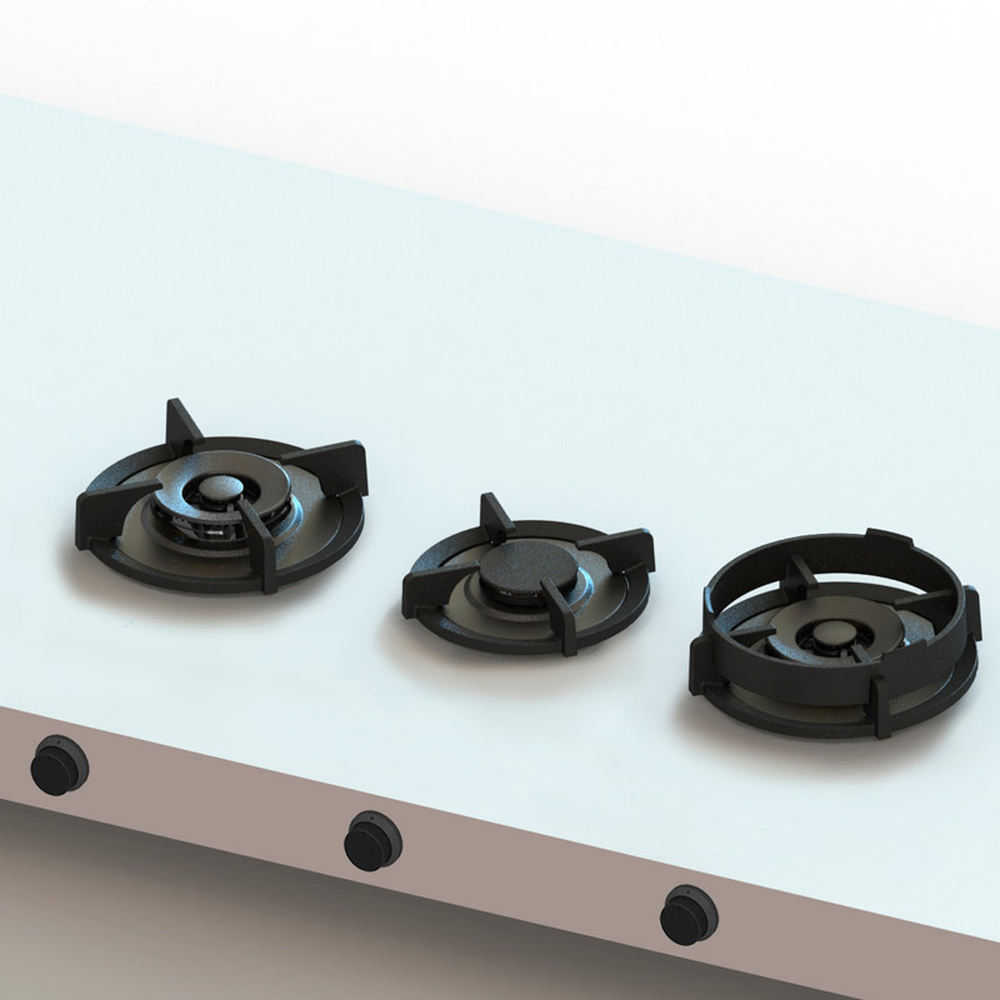 [70.01.04.011] PARRILLA MODULAR CUSIN 3 QUEMADORES GAS NATURAL CONTROLES FRONTALES