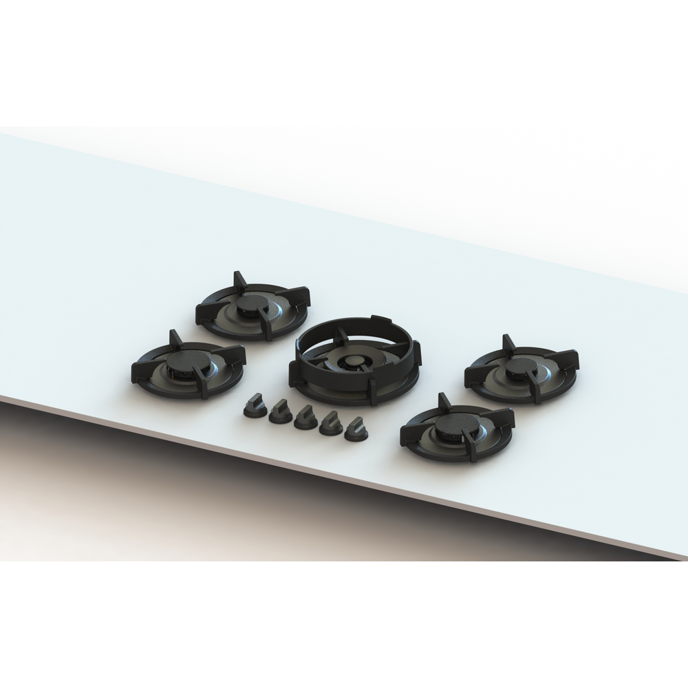 [52.01.04.115] PARRILLA EMPOTRABLE GAS NATURAL PITT COOKING ELBRUS 5 QUEMADORES NEGRA