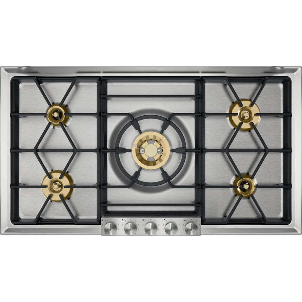 GAGGENAU SERIE 200 PARRILLA DE GAS 36 PULGADAS 5 QUEMADORES ACERO INOXIDABLE