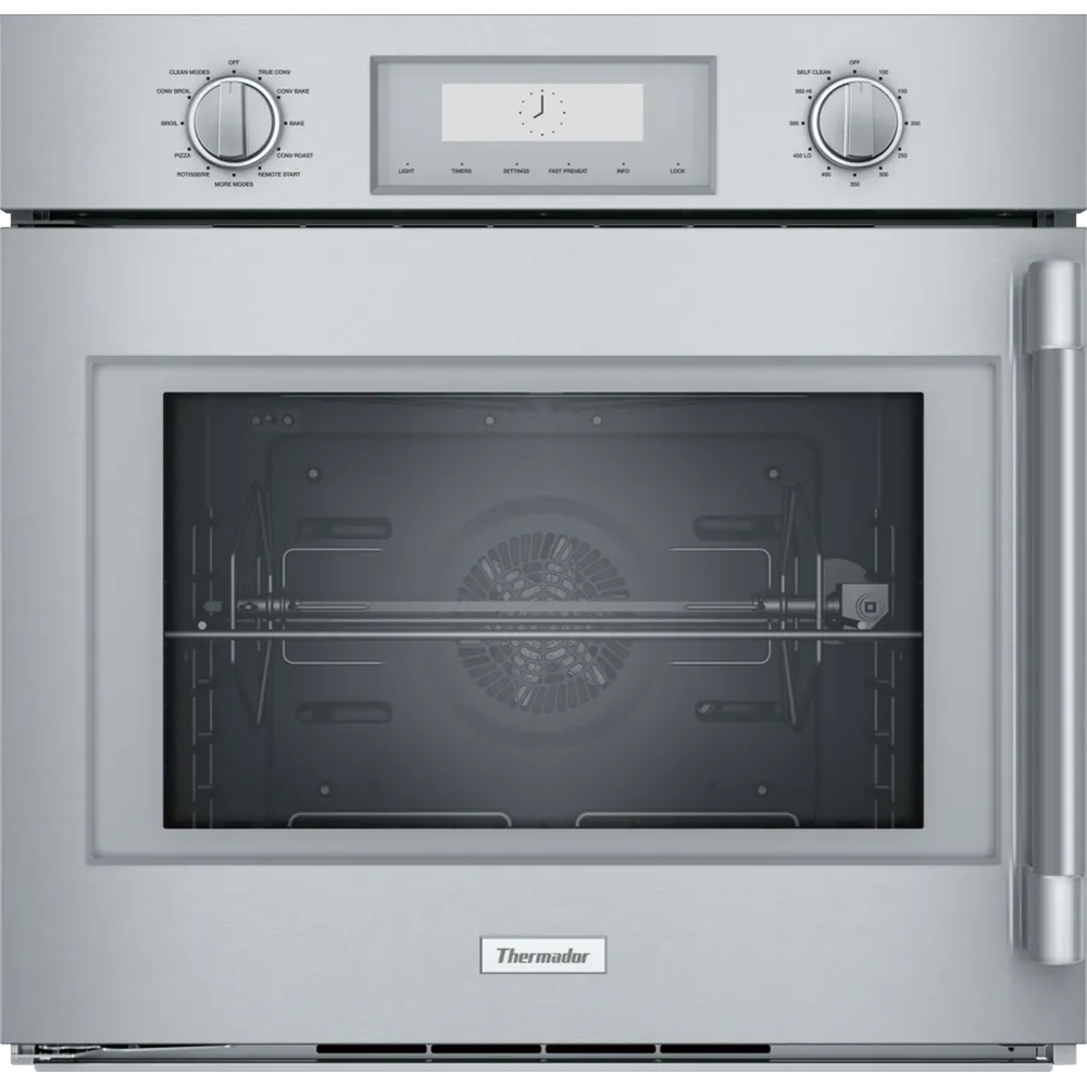 HORNO SENCILLO DELUXE PANELES LATERALES APERTURA IZQUIERDA ACERO INOXIDABLE 30'' 240V