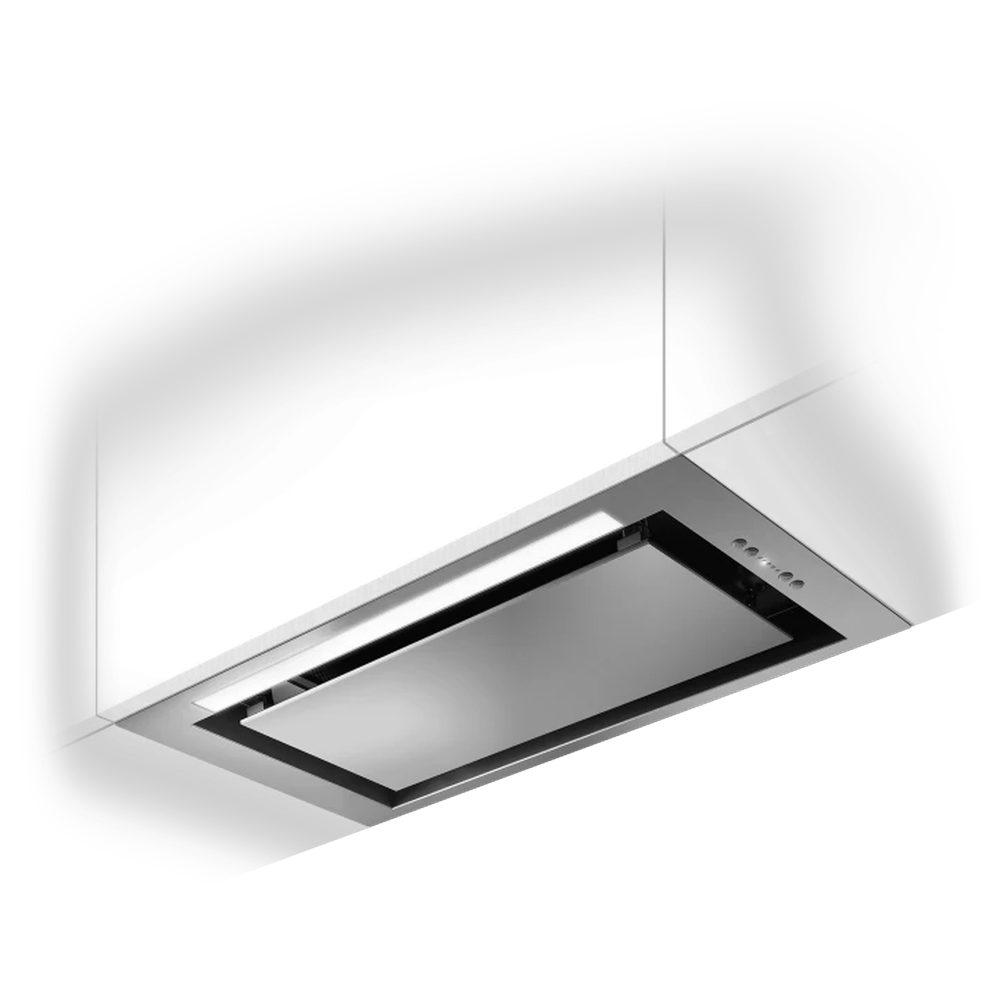 CAMPANA EMPOTRADA ELICA HIDDEN INOX 60 CONVERTIBLE ACERO 600 CFM