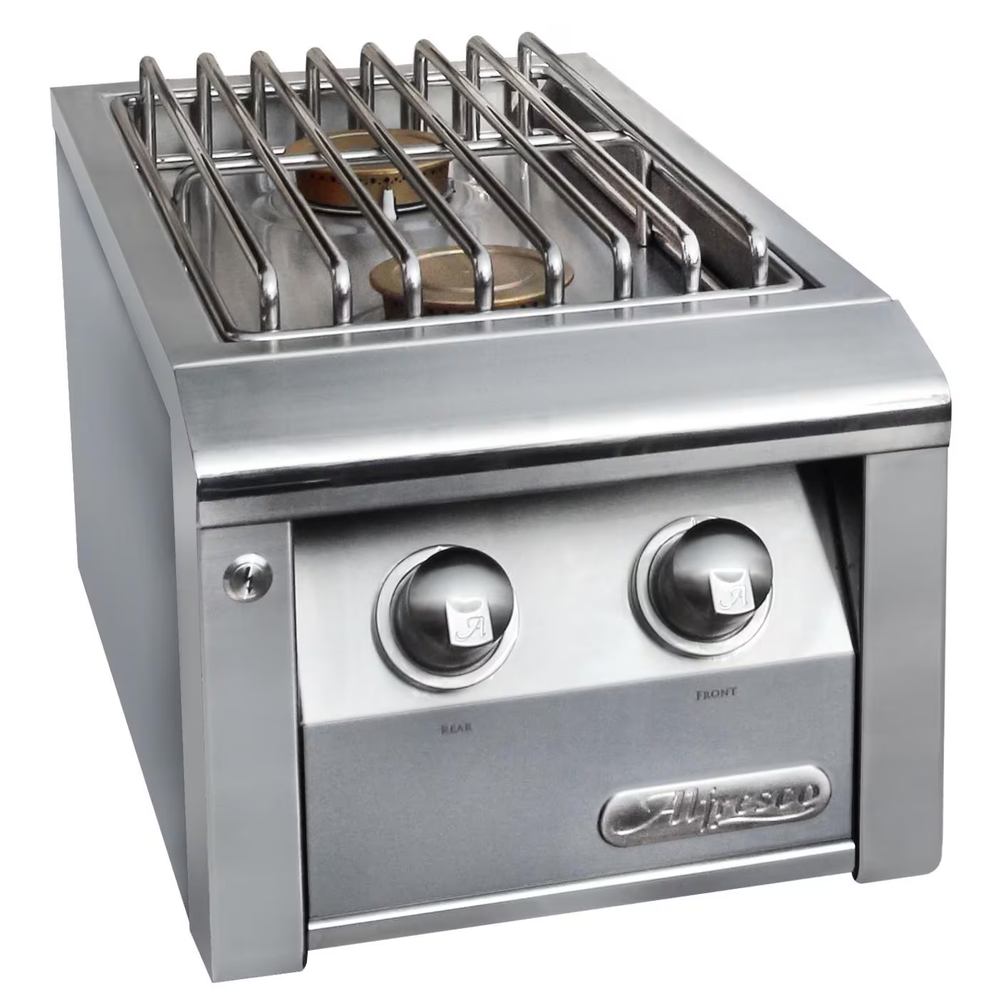PARRILLA DE EXTERIOR A GAS LP DE 2 QUEMADORES INTEGRADA 14"