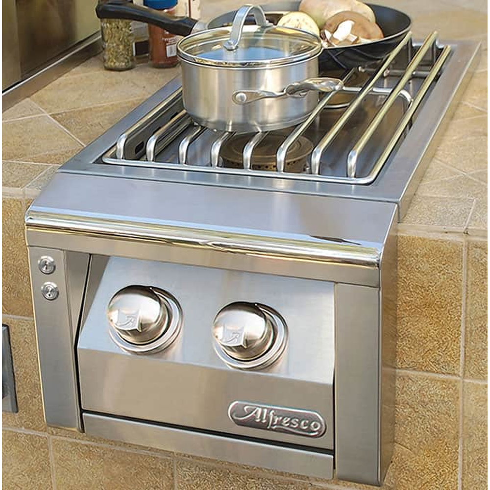 PARRILLA DE GAS NATURAL DE 2 ZONAS PARA CARRITO EXTERIOR