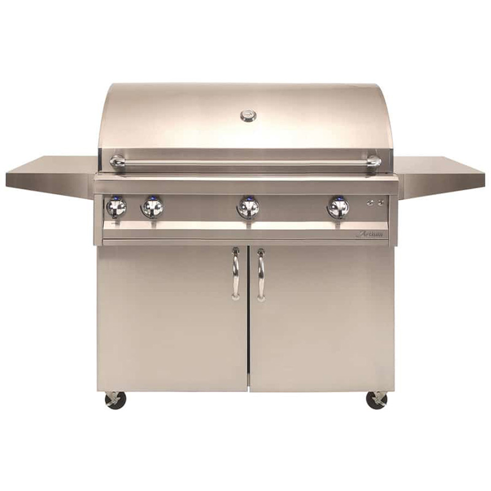 [ARTP42CLP] ASADOR DE GAS LP CON 3 QUEMADORES, ROTISSERIE Y LUZ CON CARRITO