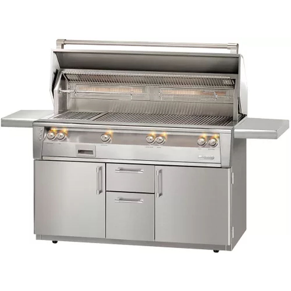 [ALXE56BFGC] ASADOR A GAS NATURAL CON CARRO ESTILO PROFESIONAL DE 56"