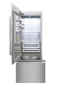 REFRIGERADOR CON CONGELADOR INFERIOR BENESSI 30" ACERO, APERTURA IZQUIERDA