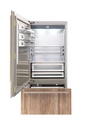 COLUMNA REFRIGERADOR CONGELADOR EMPOTRABLE 36" BENESSI, LISTO PARA PANEL, APERTURA IZQUIERDA