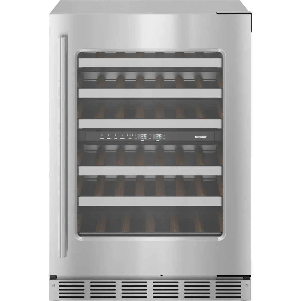 [T24UW915RS] CAVA DE VINOS TERMODINAMICA THERMADOR CON PUERTA DE CRISTAL Y BISAGRA DERECHA