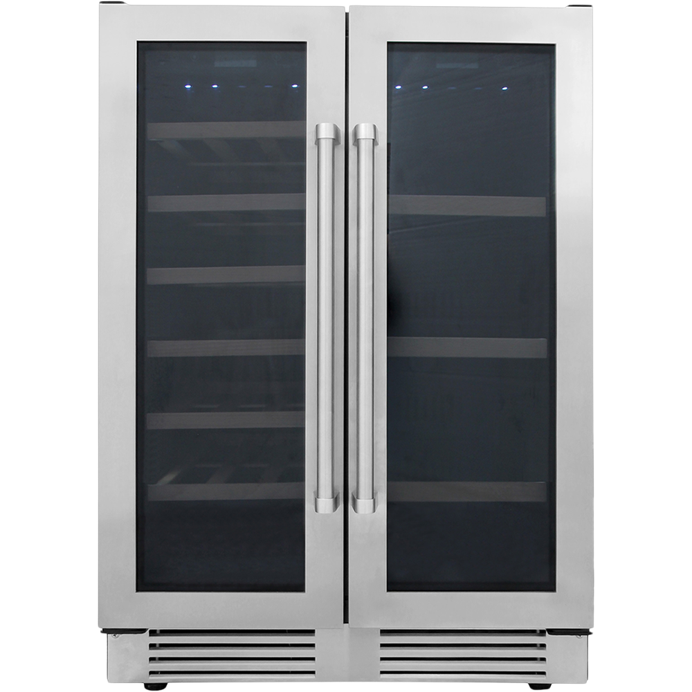 CAVA DE VINO Y REFRIGERADOR 24 PULGADAS PUERTAS DOBLES BAJO ENCIMERA THOR