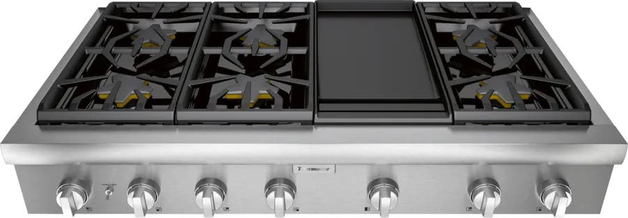 [P-PCG486WD] PARRILLA PROFESIONAL TERMADOR 48 PULGADAS 6 QUEMADORES PLANCHA GAS NATURAL