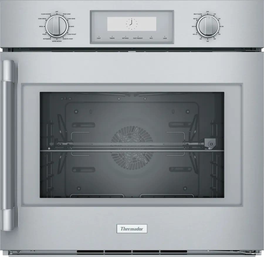 [P-POD301RW] HORNO SENCILLO ELÉCTRICO THERMADOR DE LUJO DE 30'' CON APERTURA LATERAL DERECHA ACERO INOXIDABLE