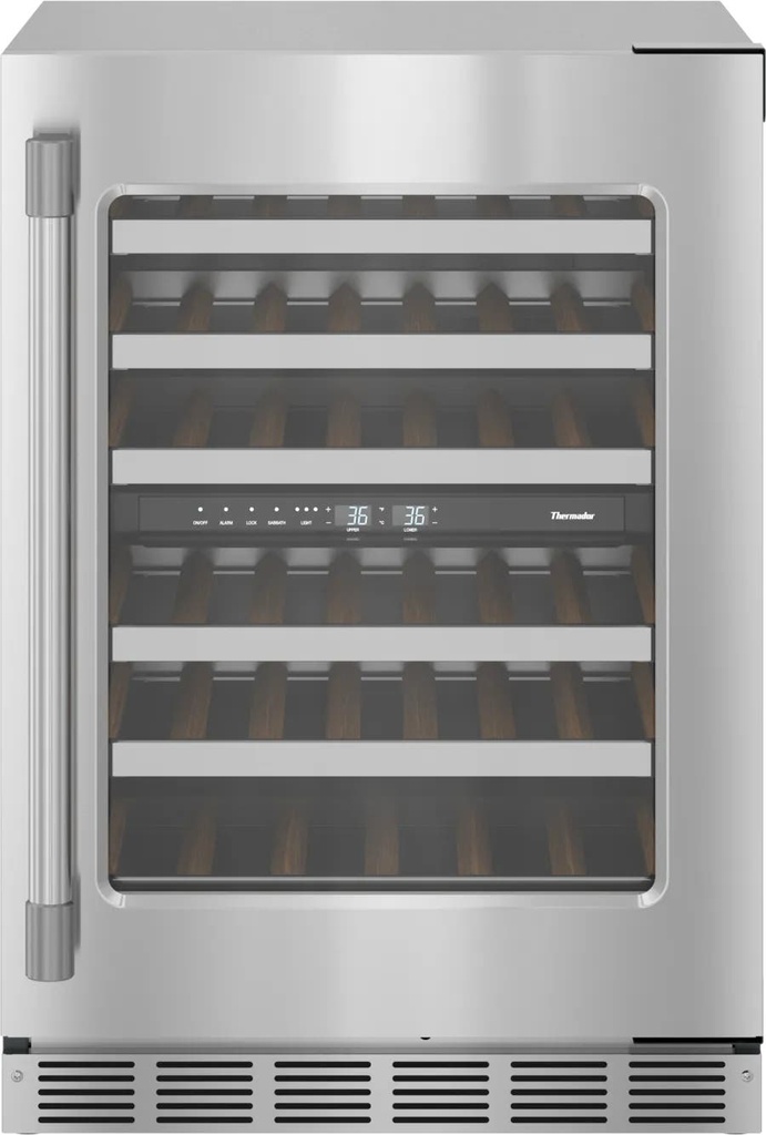 [P-T24UW925RS] CAVA DE VINO THERMADOR 24 PULGADAS PUERTA DE CRISTAL APERTURA DERECHA