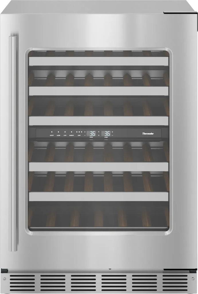 [P-T24UW915RS] CAVA DE VINOS TERMODINAMICA THERMADOR CON PUERTA DE CRISTAL Y BISAGRA DERECHA