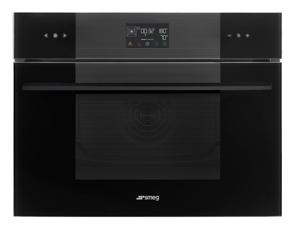 [SO4102S3B3] HORNO DE VAPOR COMBINADO 45 CM CON AIR-FRY Y BBQ NEGRO