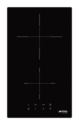 [SI2321D] DOMINO DE INDUCCION 2 ZONAS 30 CM NEGRA