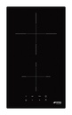 DOMINO DE INDUCCION 2 ZONAS 30 CM NEGRA