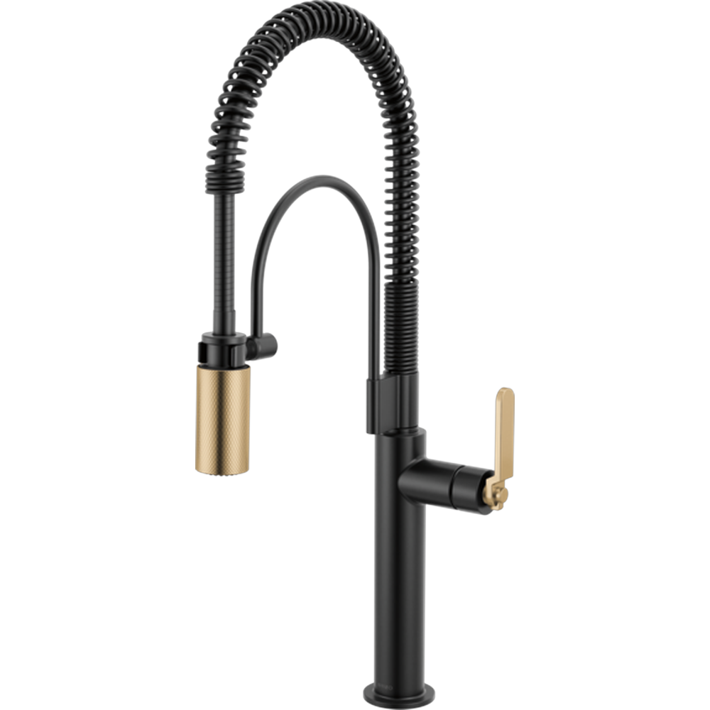 [63344LF-BLGL] GRIFO DE COCINA SEMI-PROFESIONAL CON MANIJA INDUSTRIAL DORADO MATE