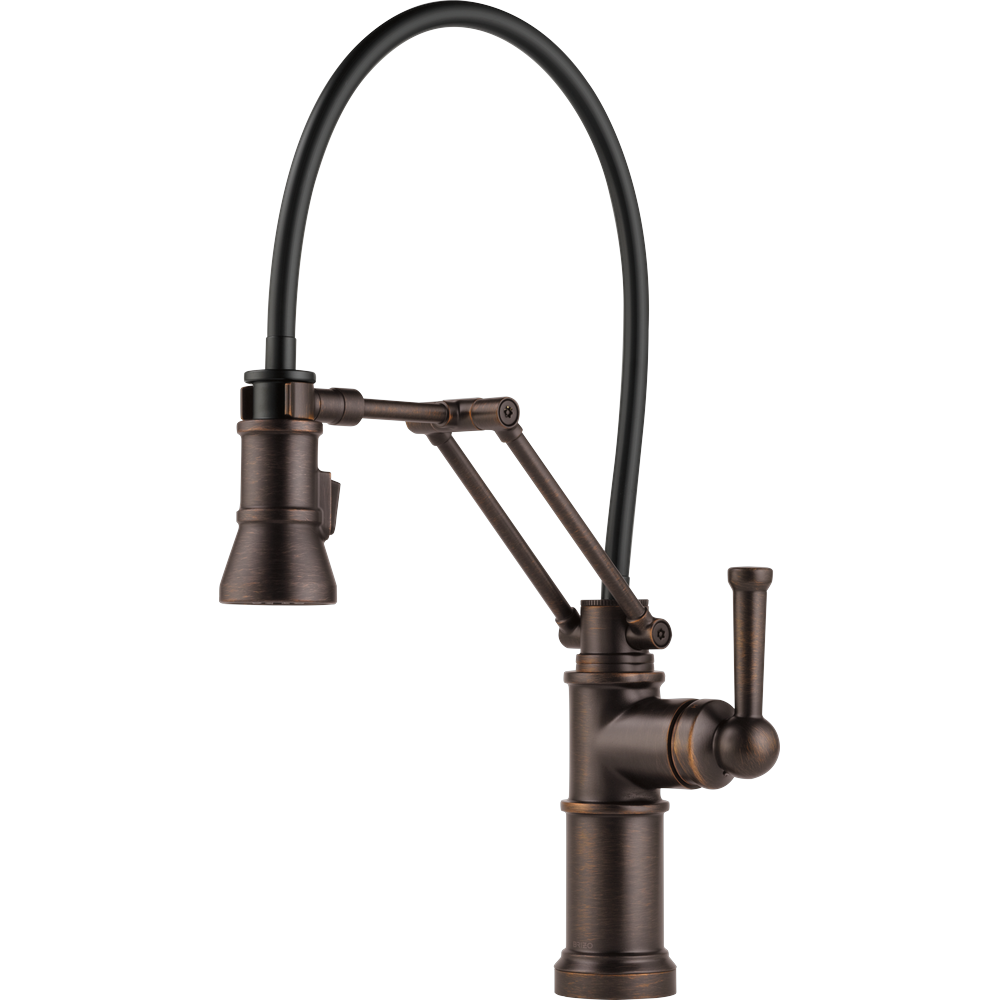 [63225LF-RB-IN] GRIFO MONOMANDO ARTICULADO PARA FREGADERO DE COCINA, BRONCE VENECIANO