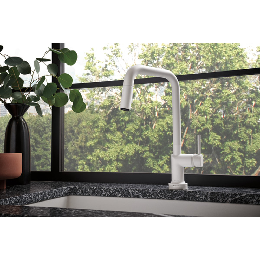 GRIFO COCINA EXTRAÍBLE BRIZO JASON WU SMARTTOUCH BLANCO MATE