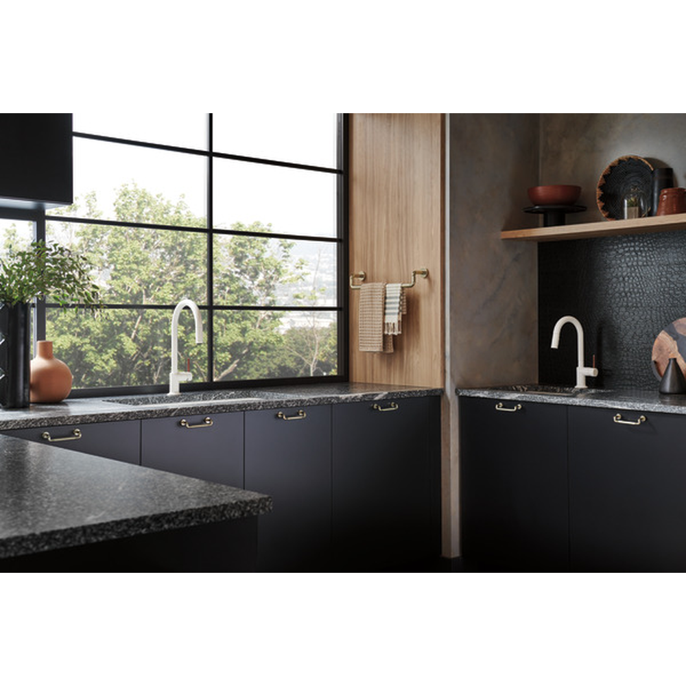 [63075LF-MWLHP] BRIZO ODIN GRIFO PULL-DOWN CON CAÑO DE ARCO BLANCO MATE