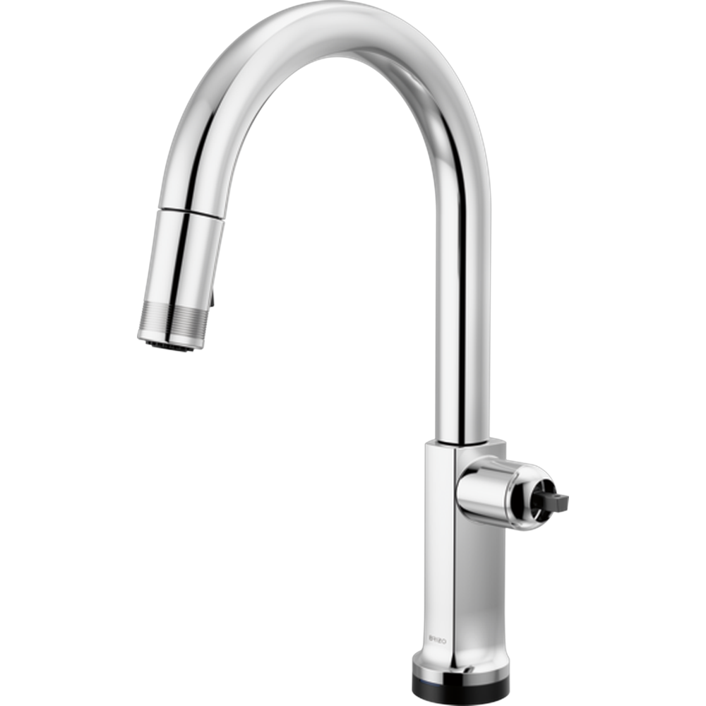 GRIFO DE COCINA BRIZO KINTSU SMARTTOUCH CON ROCIADOR EXTRAÍBLE CURVO, CROMO PULIDO