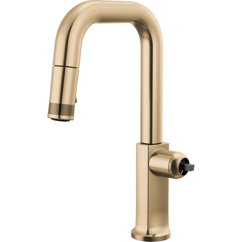 [63907LF-GLLHP-L] GRIFO MONOMANDO BRIZO KINTSU® DORADO PARA PREPARACIÓN CON BOQUILLA CUADRADA