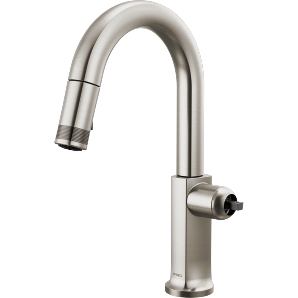 GRIFO MONOMANDO PULL-DOWN BRIZO KINTSU® CON BOCINA DE ARCO, MANERAL NO INCLUIDO