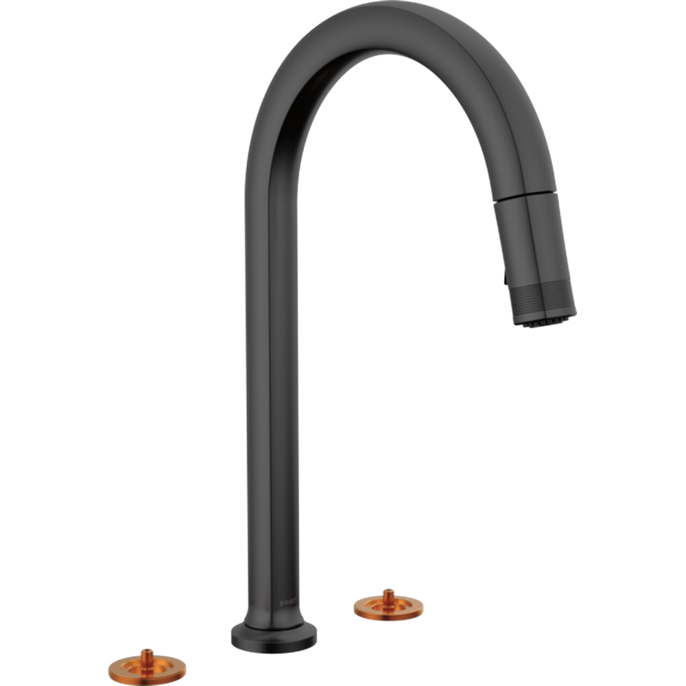 GRIFO DE COCINA MONOMANDO BRIZO KINTSU® CON ROCIADOR EXTENSIBLE Y CAÑO DE ARCO - SIN MANERALES