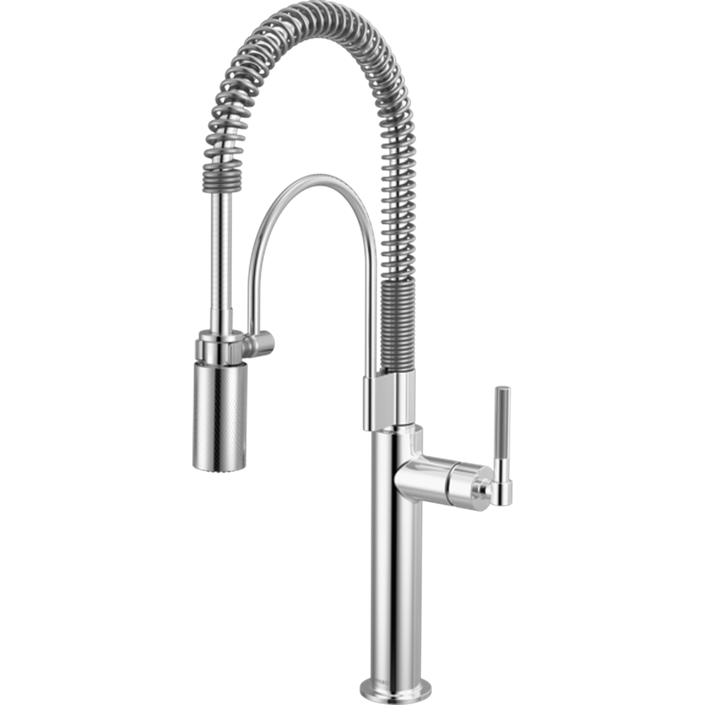 GRIFO DE COCINA MONOMANDO LITZE PROFESIONAL CROMADO CON MANIJA MOLETEADA